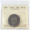 2015 Canada 50-cents ICCS Certified MS67