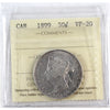 1899 Canada 50-cents ICCS Certified VF20