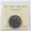 1984 Canada 50-cents ICCS Certified MS66