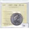 1987 Canada 50-cents ICCS Certified MS66