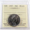 1997 Canada 50-cents ICCS Certified MS65