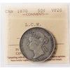 1870 LCW Canada 50-cents ICCS Certified VF20