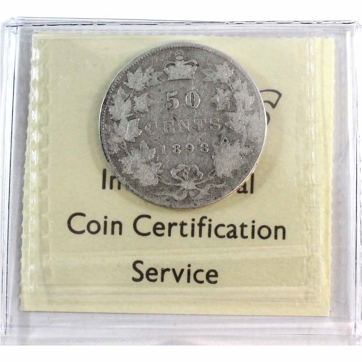 1898 Canada 50-cents ICCS Certified G4