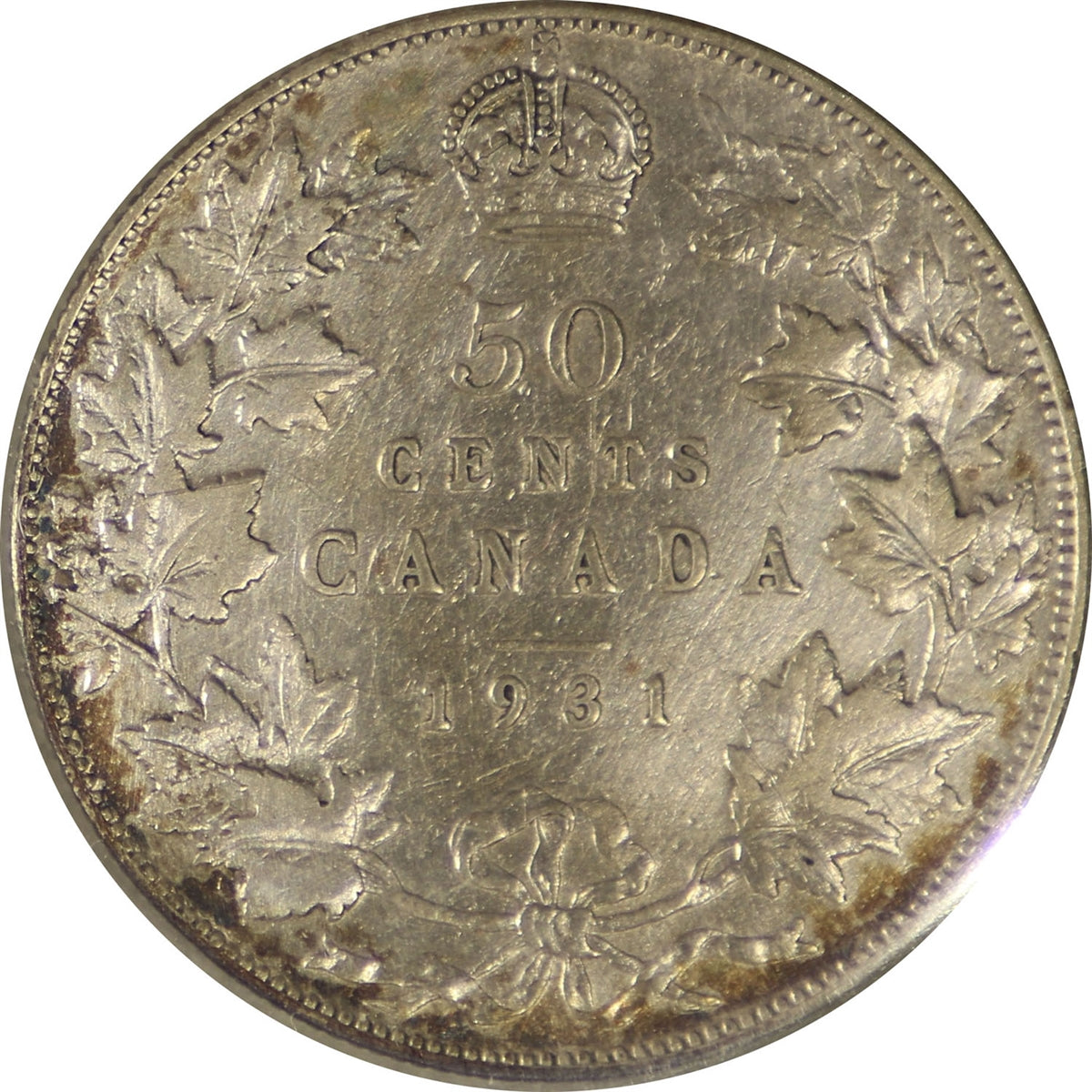 1931 Canada 50-cents ICCS Certified F12