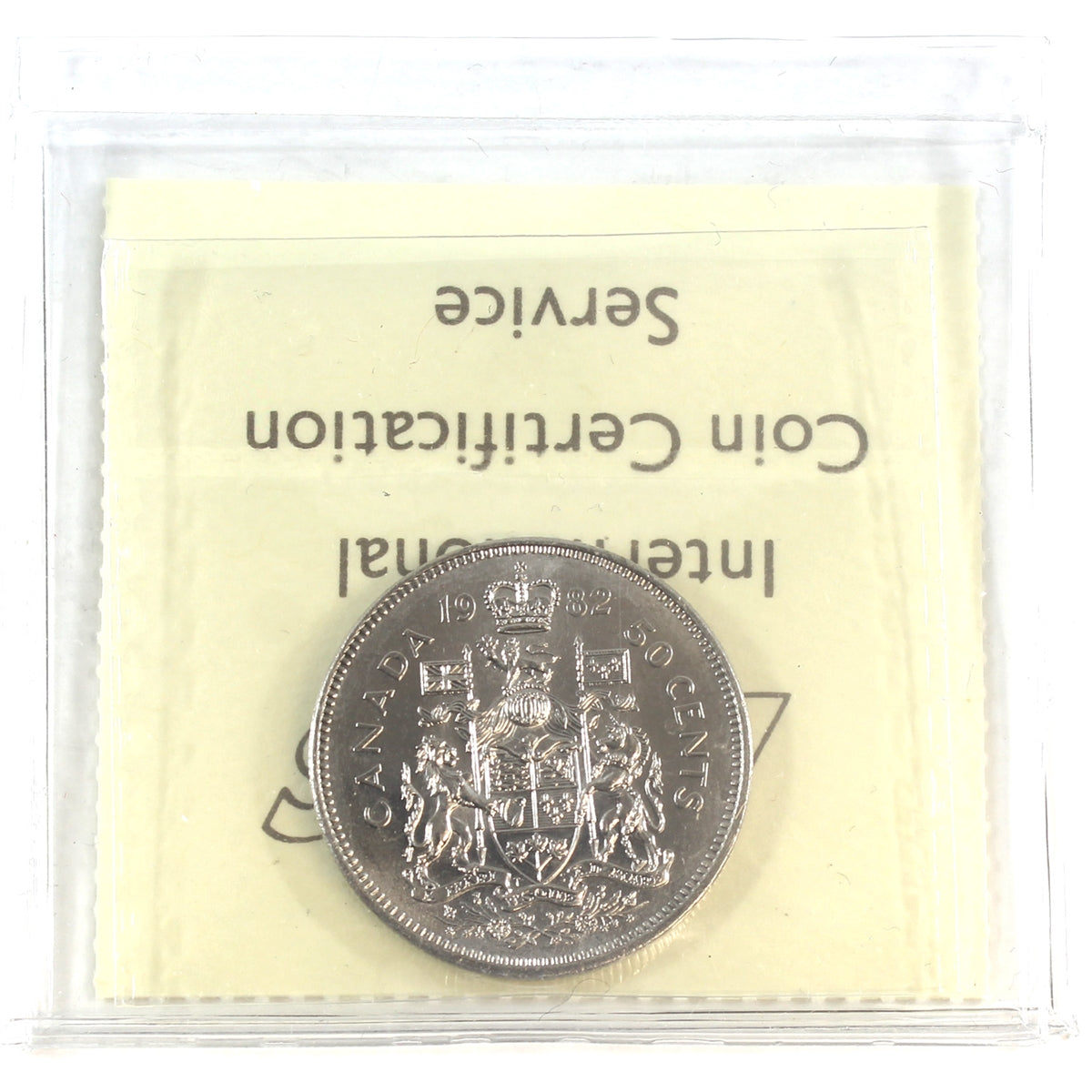 1982 Large Beads, Type 1 Canada 50-cents ICCS Certified MS64