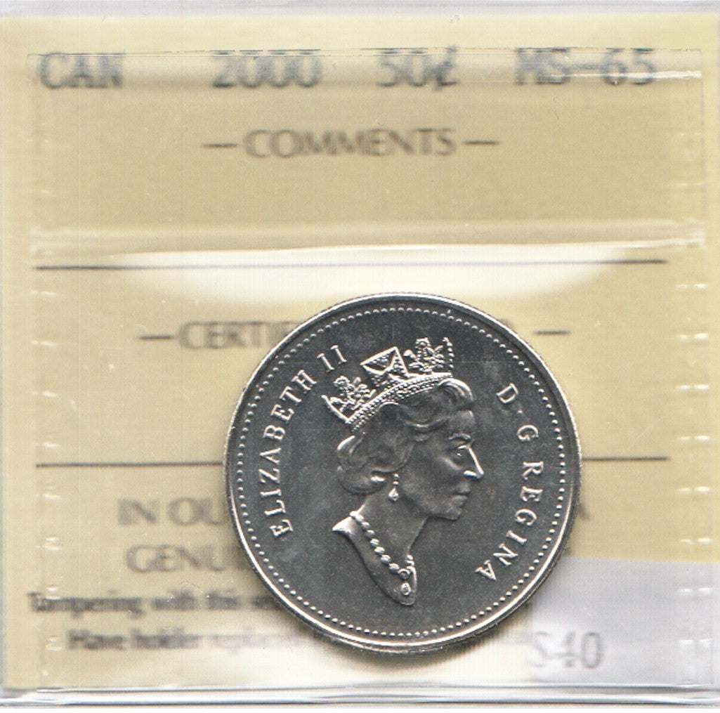 2000 Canada 50-cents ICCS Certified MS65