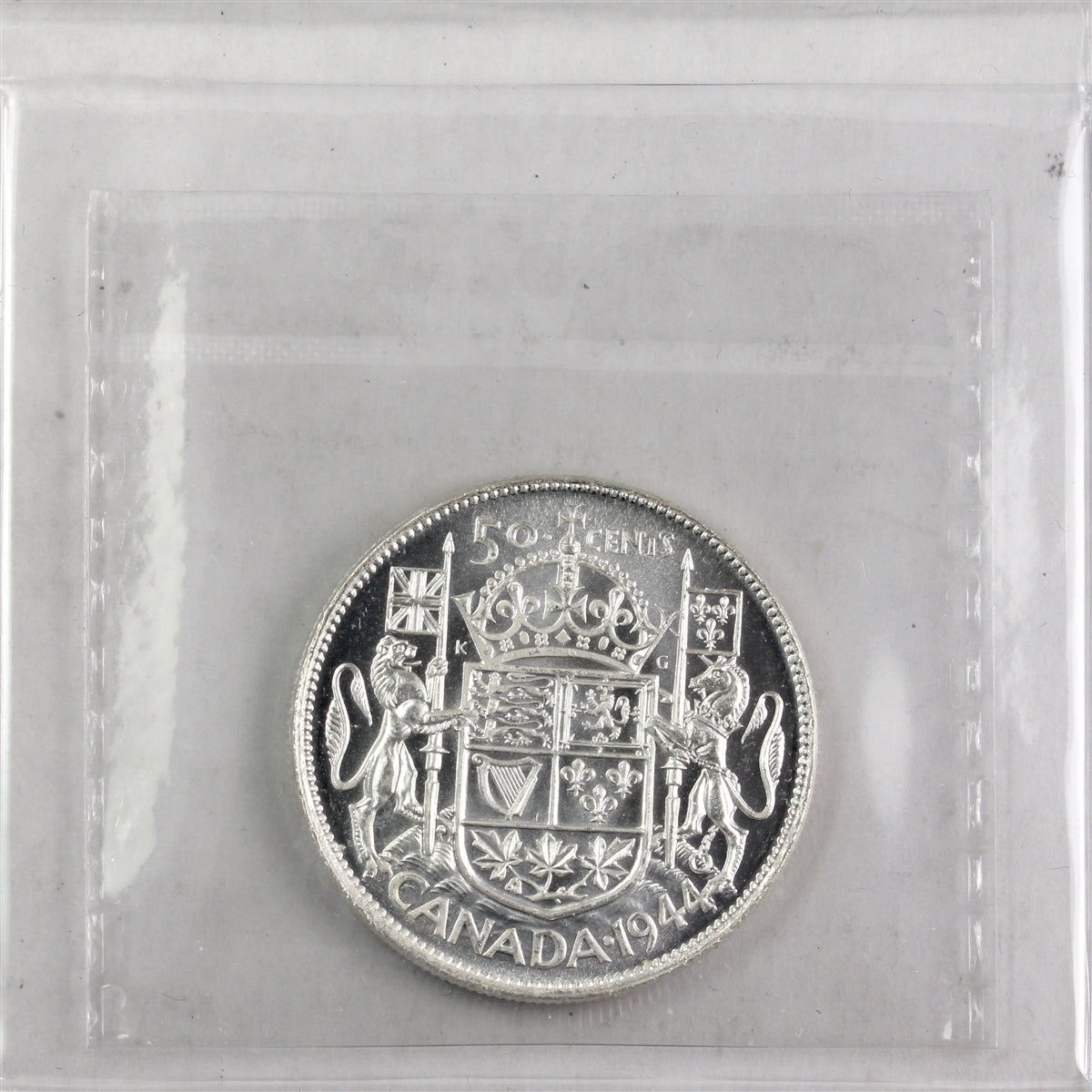 1944 Near 4 Canada 50-cents ICCS Certified MS63