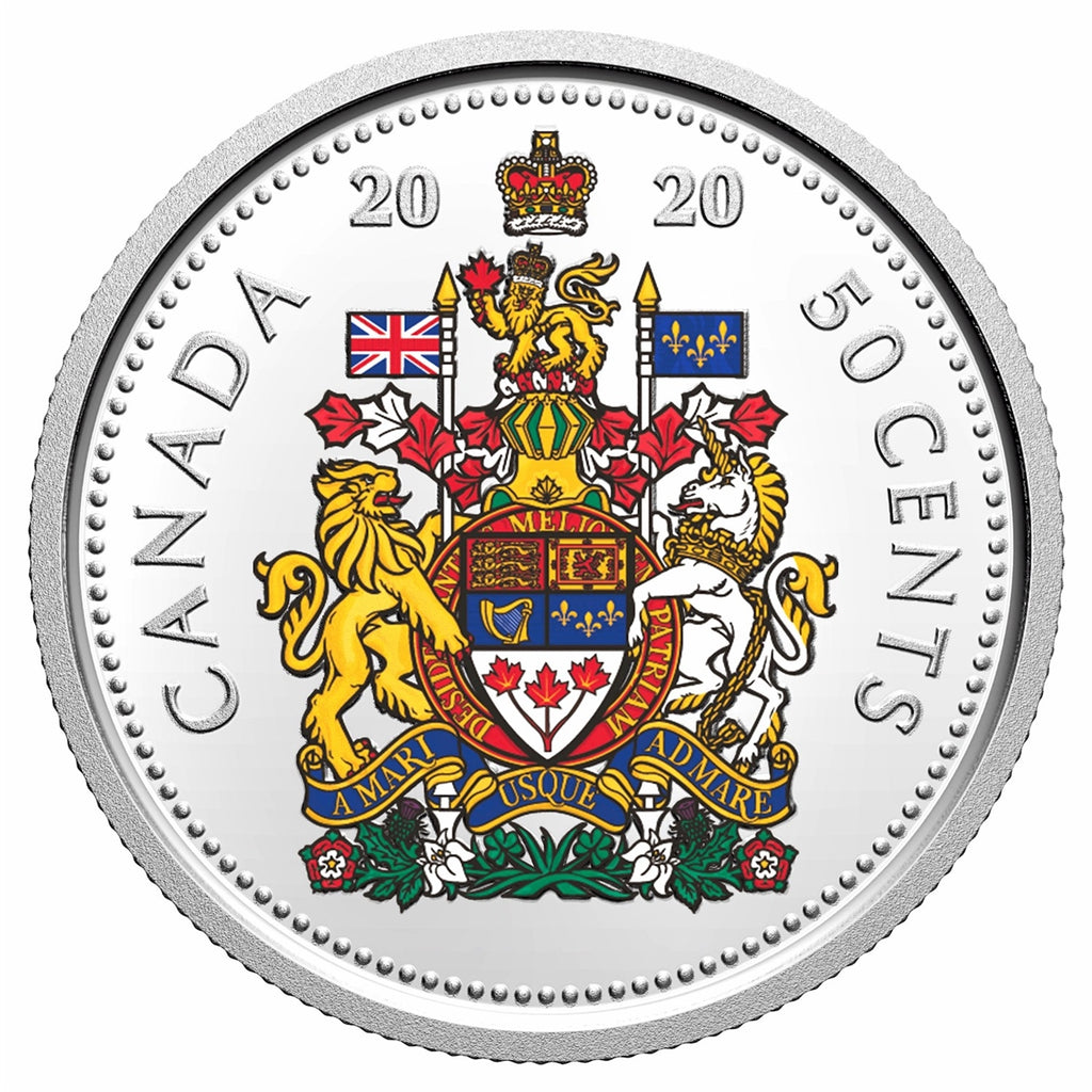 2020 Coloured Canada 50-cents Silver Proof (No Tax)