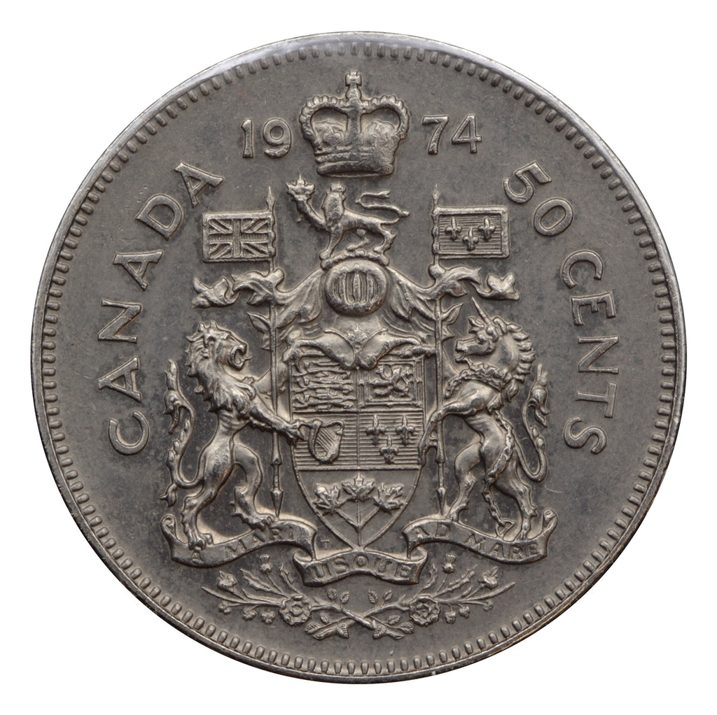 1974 Missing S Canada 50-cents EF-AU (EF45)