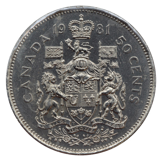 1981 Canada 50-cents Choice Brilliant Uncirculated (MS64)