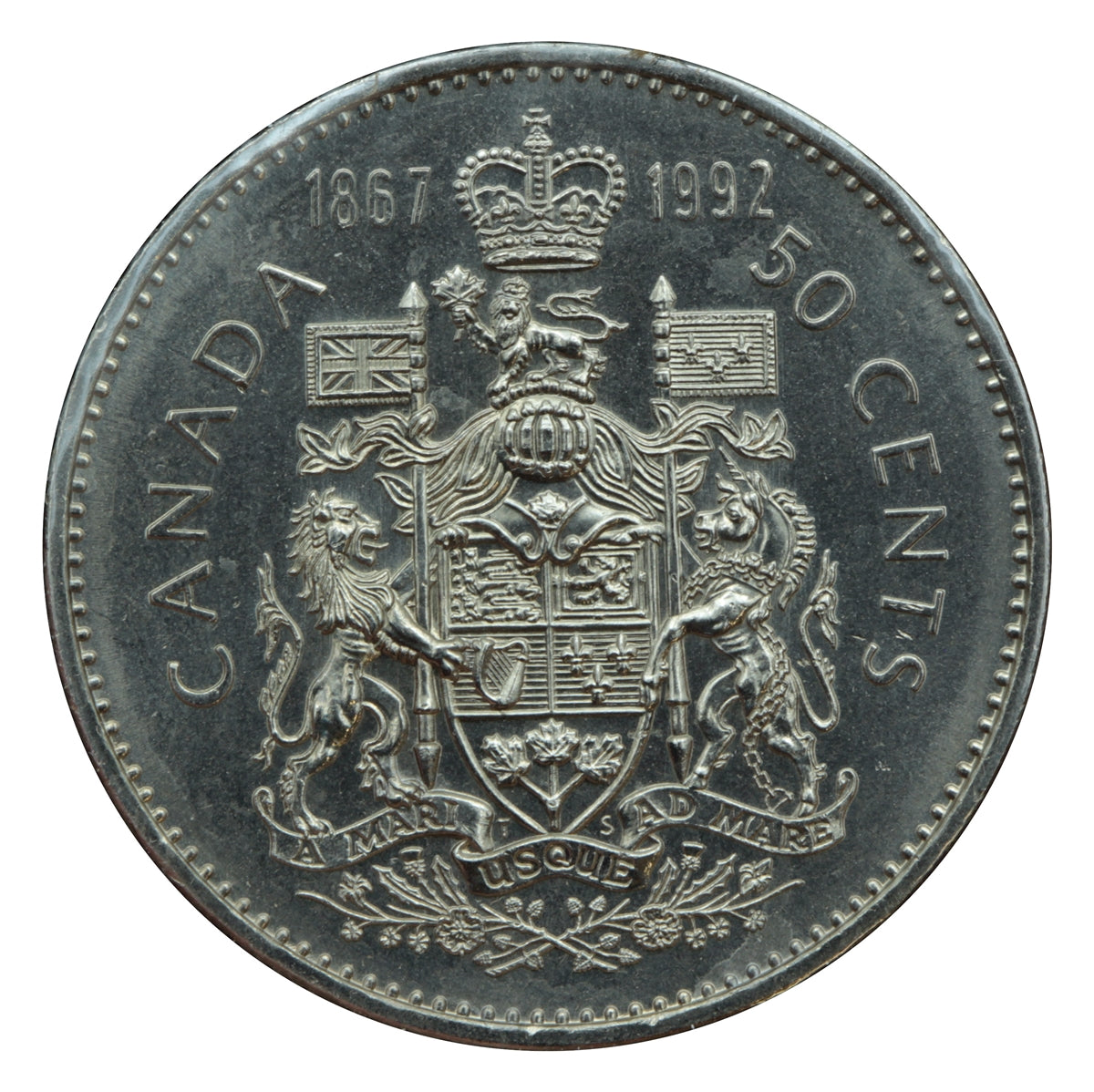 1992 Canada 50-cents UNC+ (MS62)