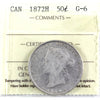 1872H Canada 50-cents ICCS Certified G6