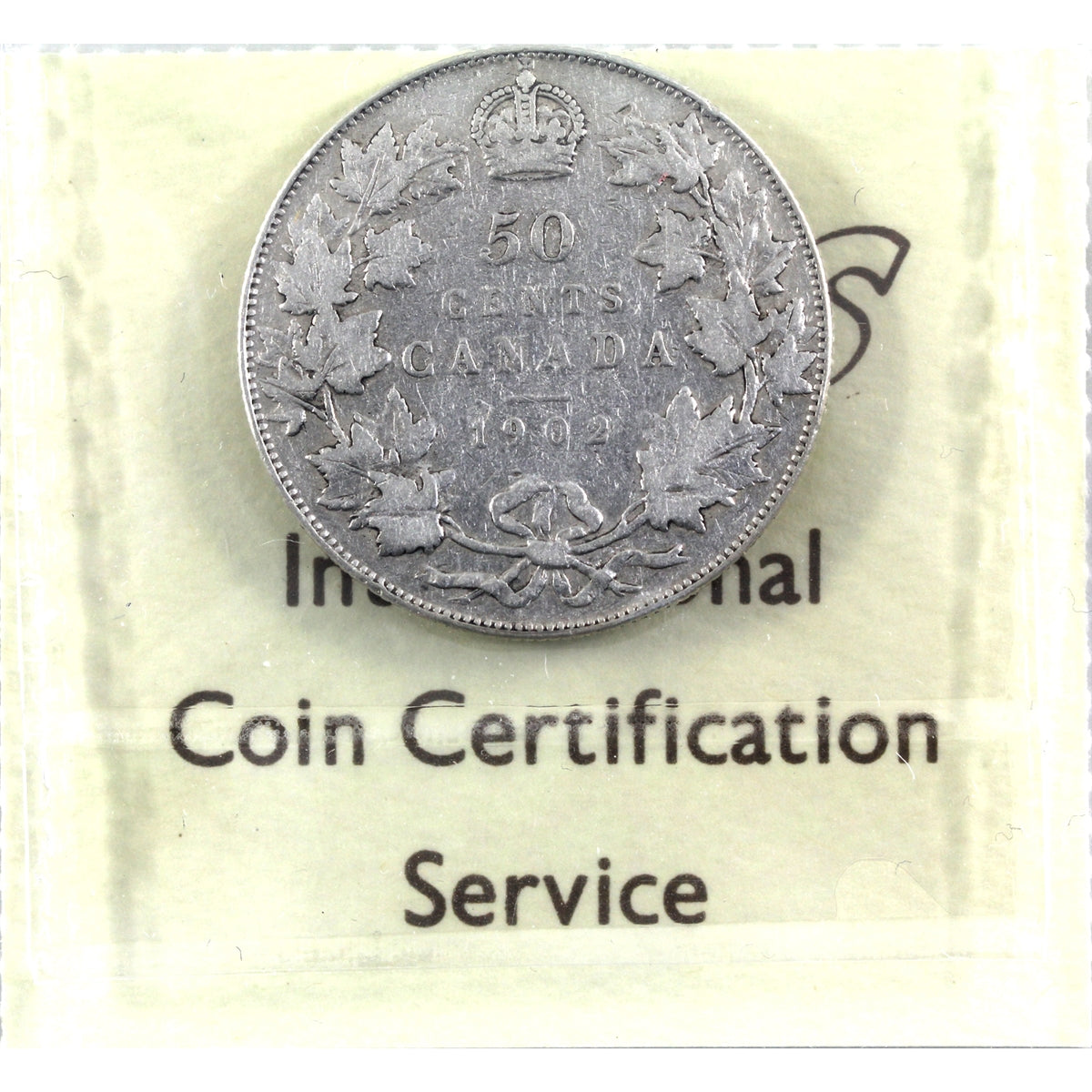 1902 Canada 50-cents ICCS Certified F12