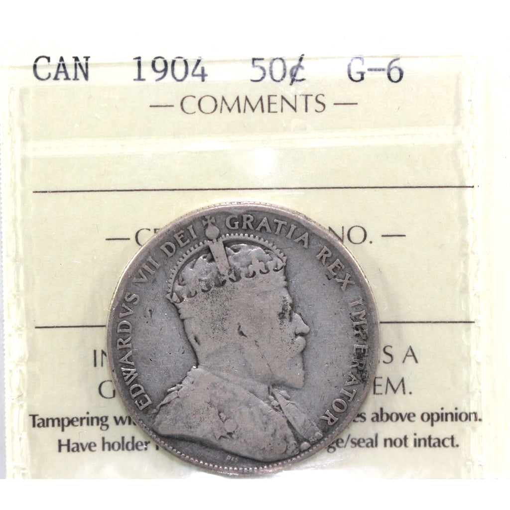 1904 Canada 50-cents ICCS Certified G6
