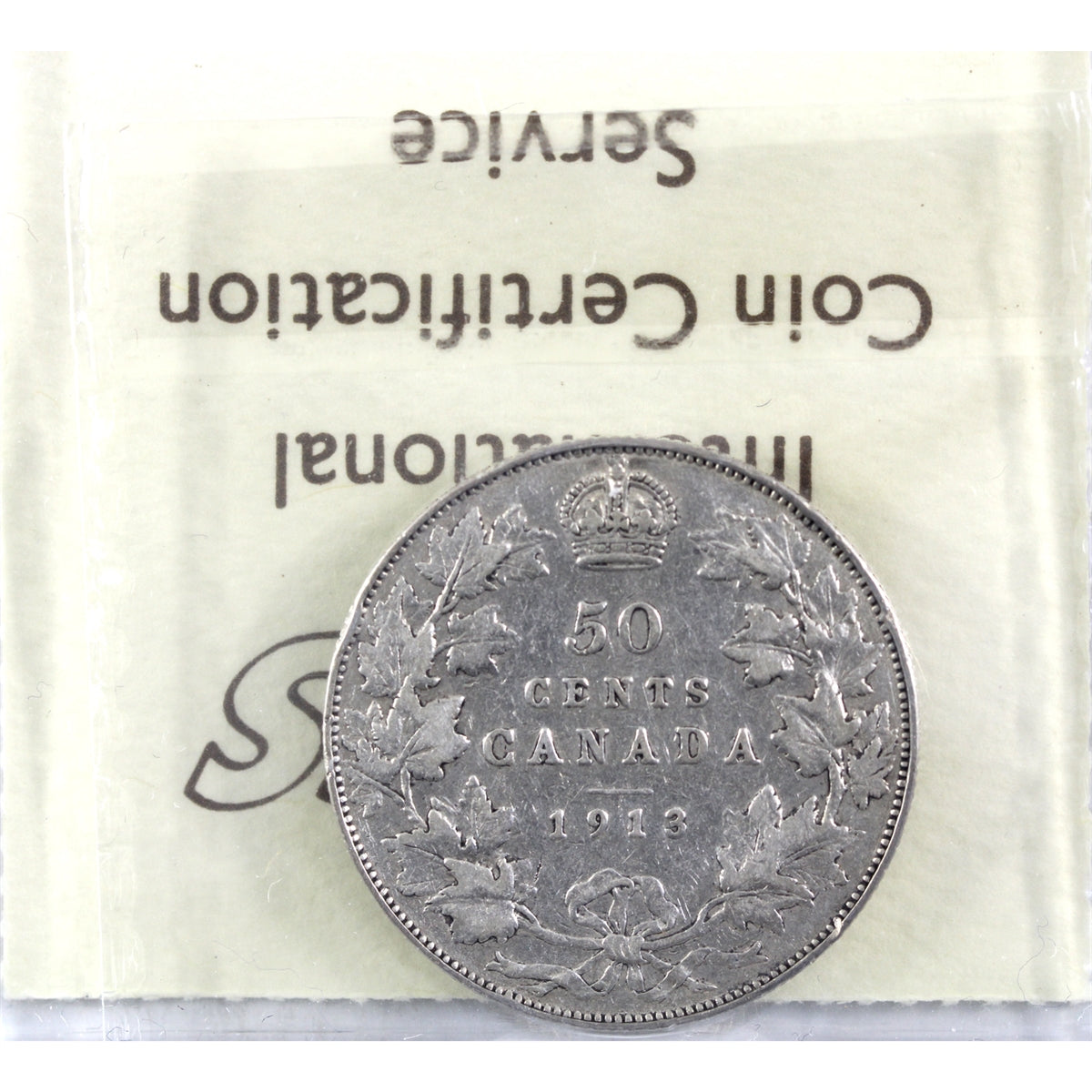 1913 Canada 50-cents ICCS Certified F15