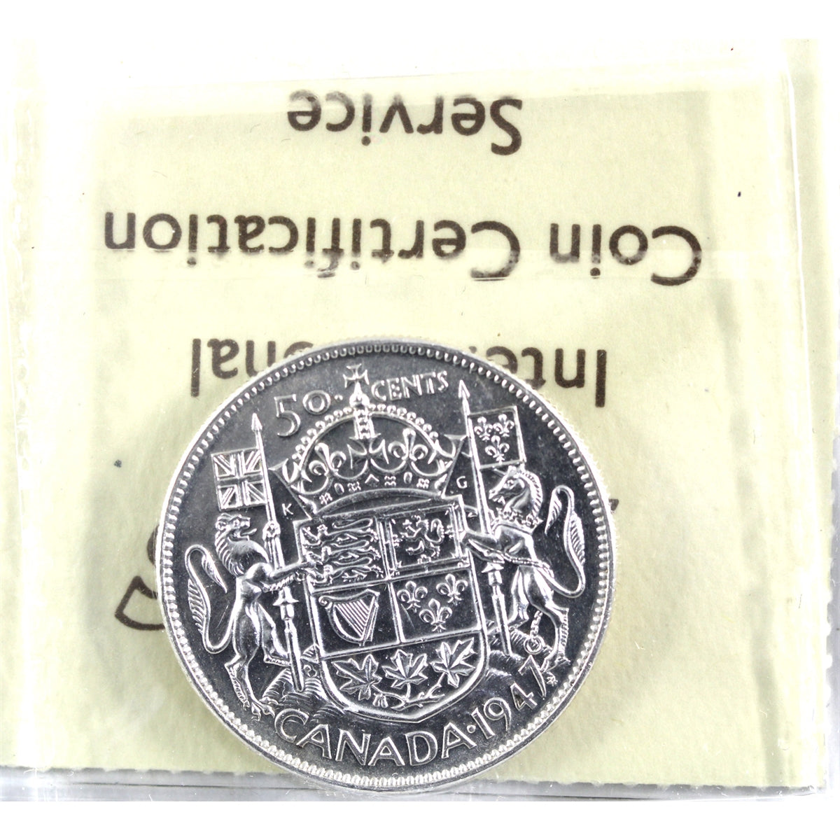 1947 Maple Leaf Canada 50-cents ICCS Certified EF45