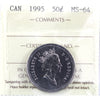 1995 Canada 50-cents ICCS Certified MS64