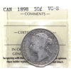 1898 Canada 50-cents ICCS Certified VG8