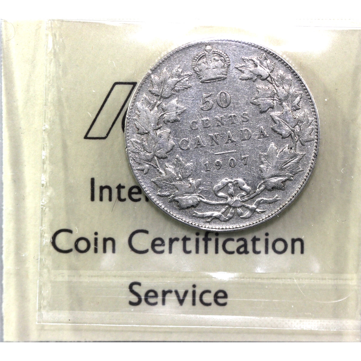 1907 Canada 50-cents ICCS Certified VF20
