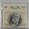 1941 Canada 50-cents ICCS Certified AU55