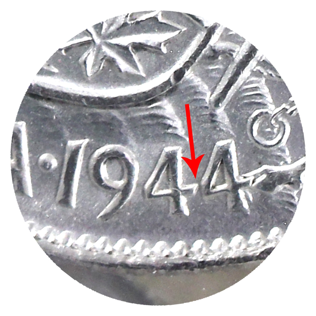 1944 Near 4 Canada 50-cents ICCS Certified AU55