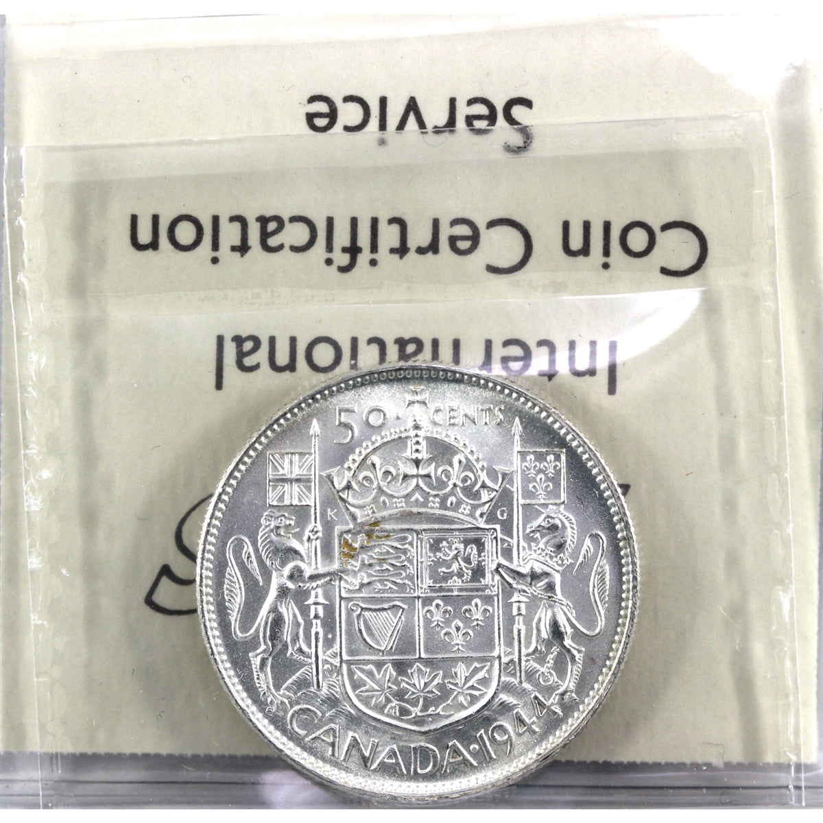 1944 Far 4 Canada 50-cents ICCS Certified AU58