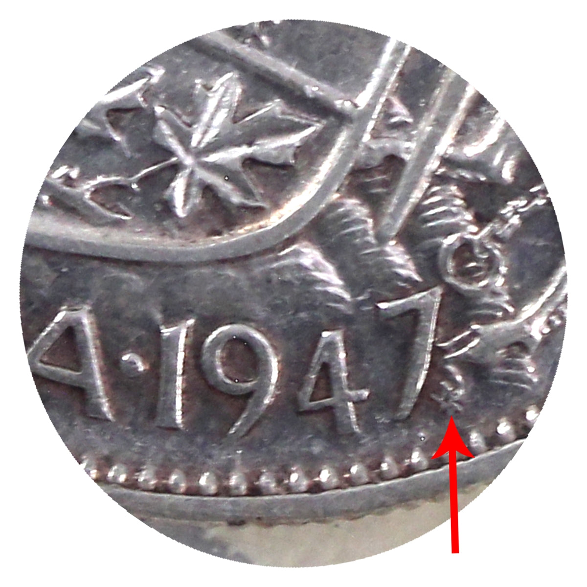 1947 Maple Leaf Canada 50-cents ICCS Certified VF20