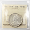 1919 Canada 50-cents ICCS Certified VF20