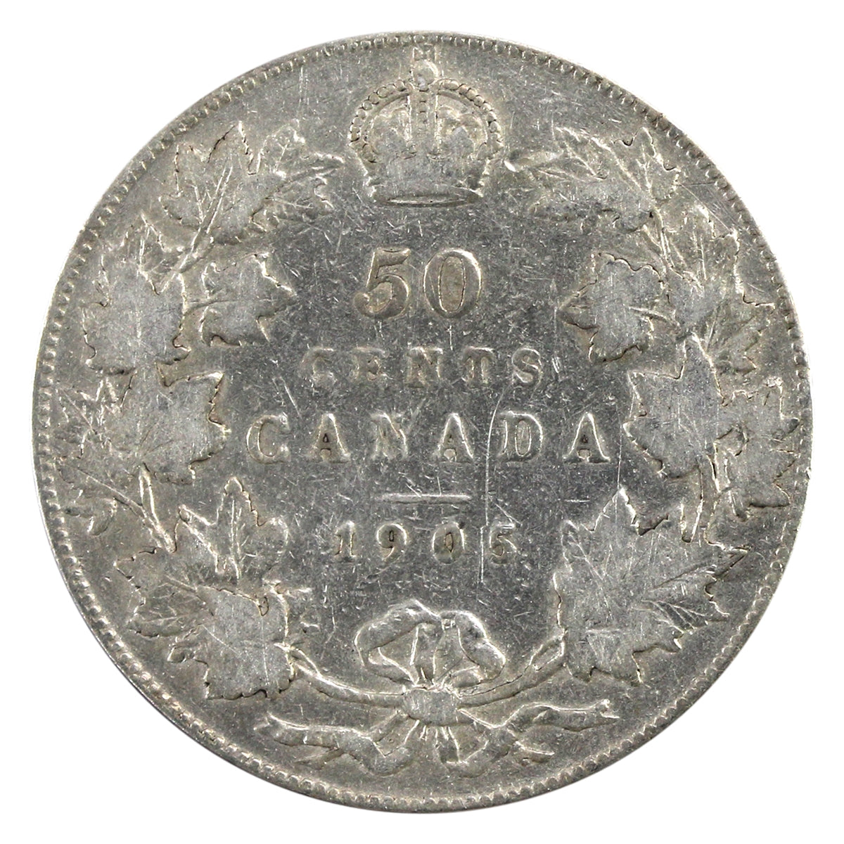 1905 Canada 50-cents F-VF (F15) $