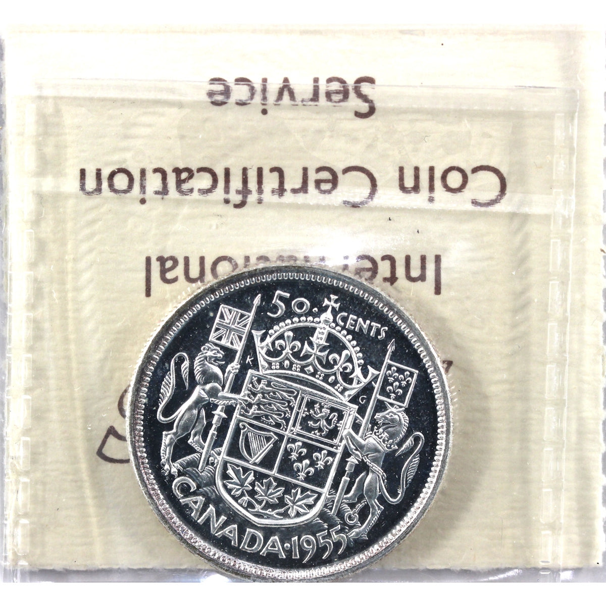 1955 Canada 50-cents ICCS Certified PL65 Heavy Cameo