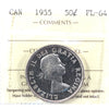 1955 Canada 50-cents ICCS Certified PL64