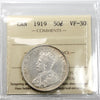 1919 Canada 50-cents ICCS Certified VF30