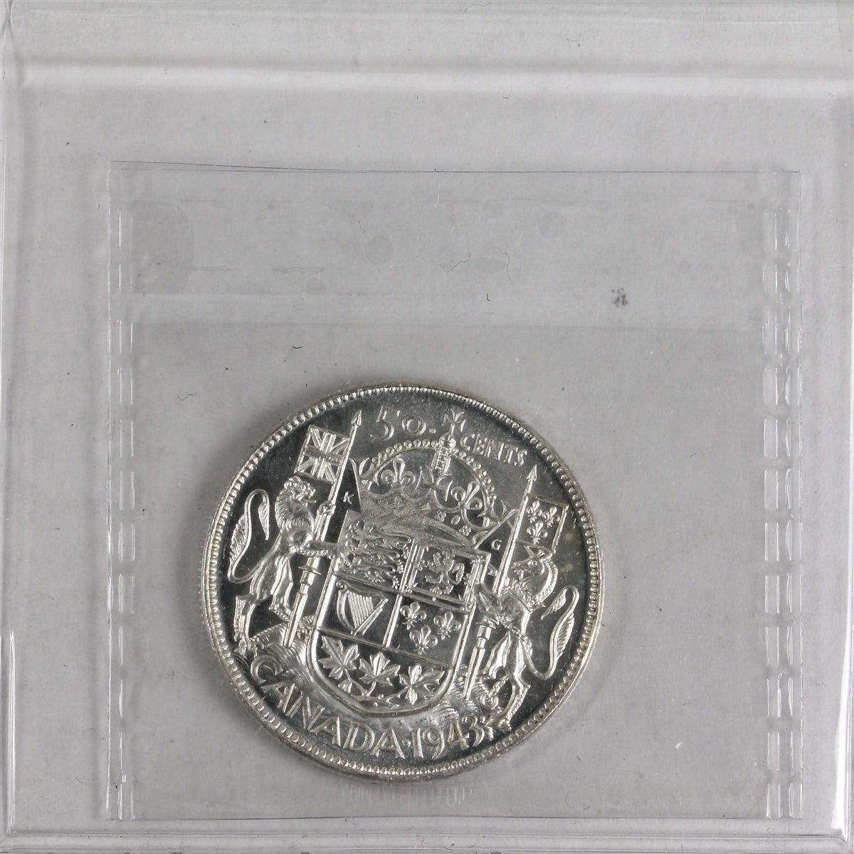 1943 Double Die 3 Canada 50-cents ICCS Certified MS60