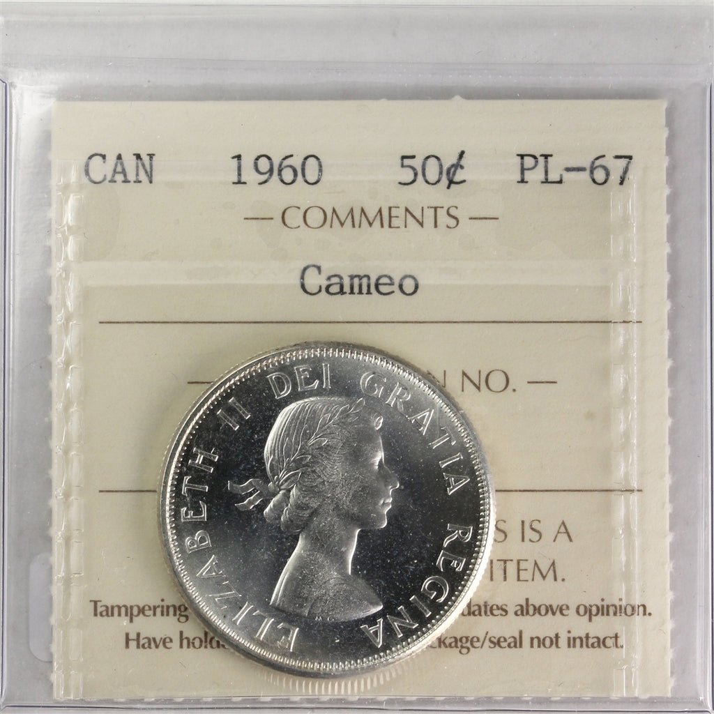 1960 Canada 50-cents ICCS Certified PL67 Cameo
