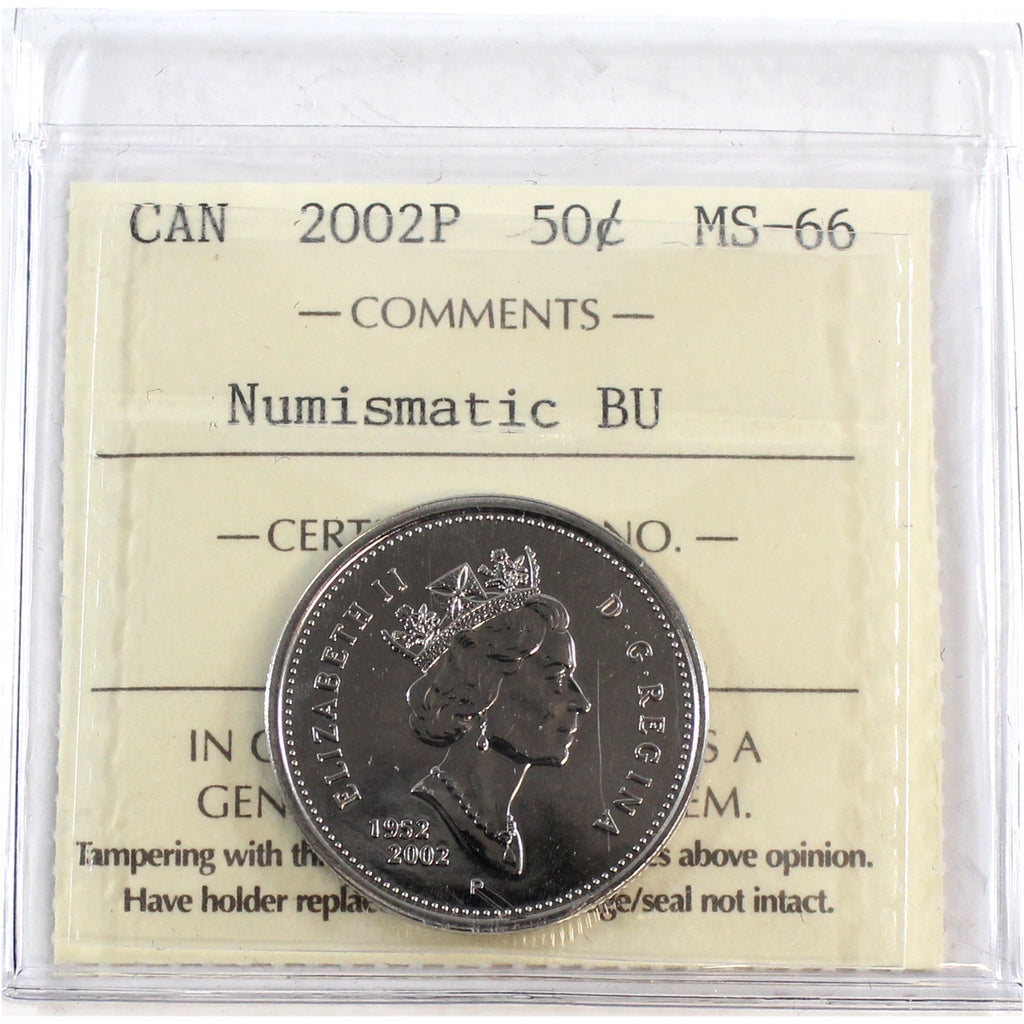 2002P Coat of Arms Canada 50-cents ICCS Certified MS66 NBU