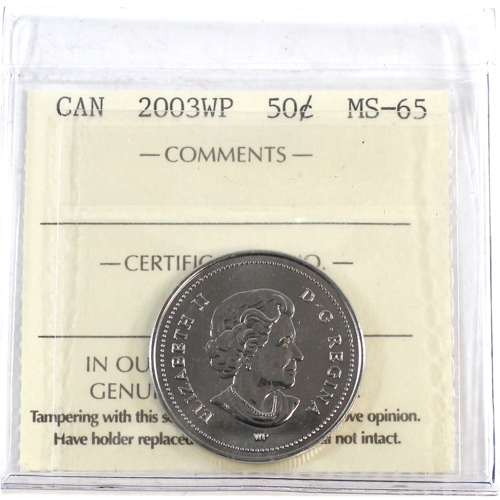 2003WP New Effigy Canada 50-cents ICCS Certified MS65