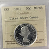 1961 Canada 50-cents ICCS Certified MS64 UHC