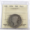 1894 Canada 50-cents ICCS Certified Fair