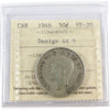 1946 Design in 6 Canada 50-cents ICCS Certified VF20