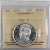 1943 Far 3 Canada 50-cents ICCS Certified MS63