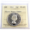1964 Canada 50-cents ICCS Certified PL65 Ultra Heavy Cameo