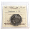 1999P Canada 50-cents ICCS Certified MS65 Numismatic BU