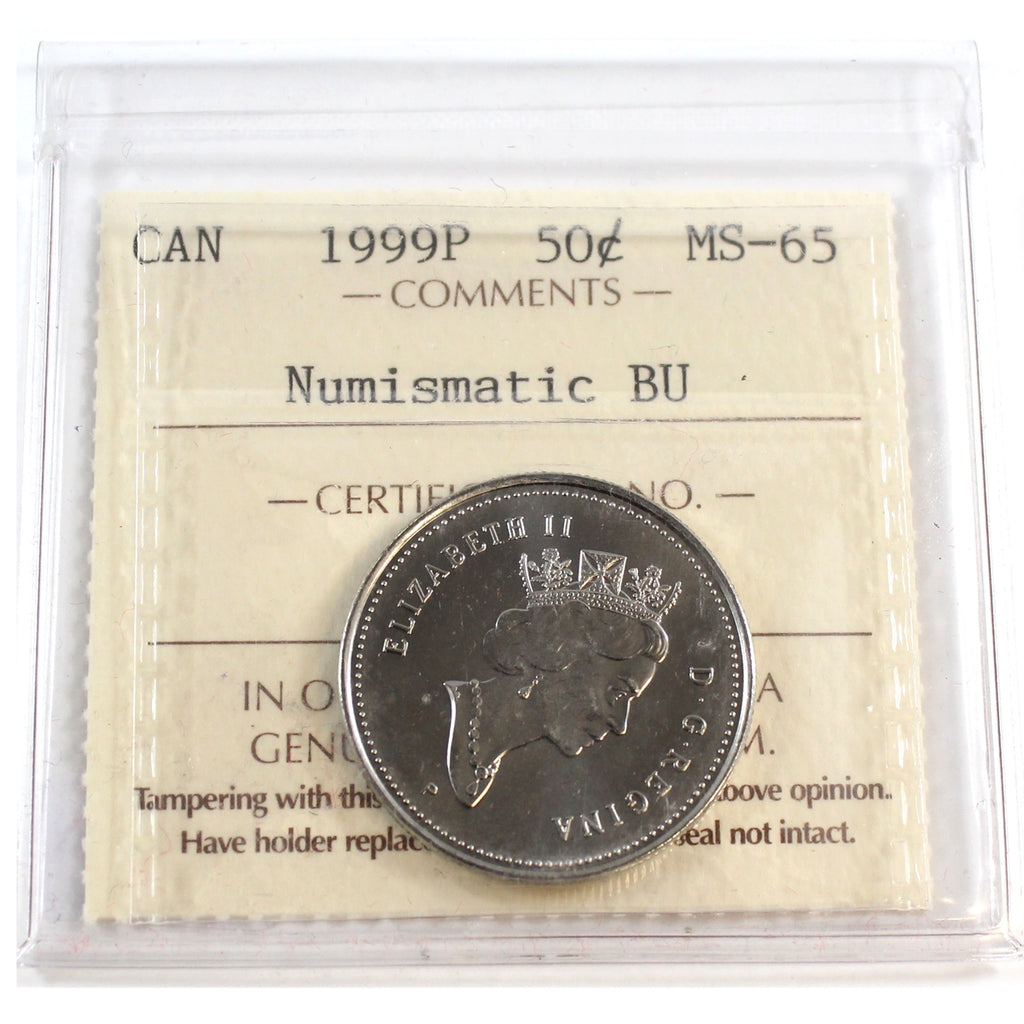 1999P Canada 50-cents ICCS Certified MS65 Numismatic BU