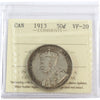 1913 Canada 50-cents ICCS Certified VF20