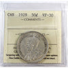 1929 Canada 50-cents ICCS Certified VF30