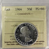 1964 Canada 50-cents ICCS Certified PL66