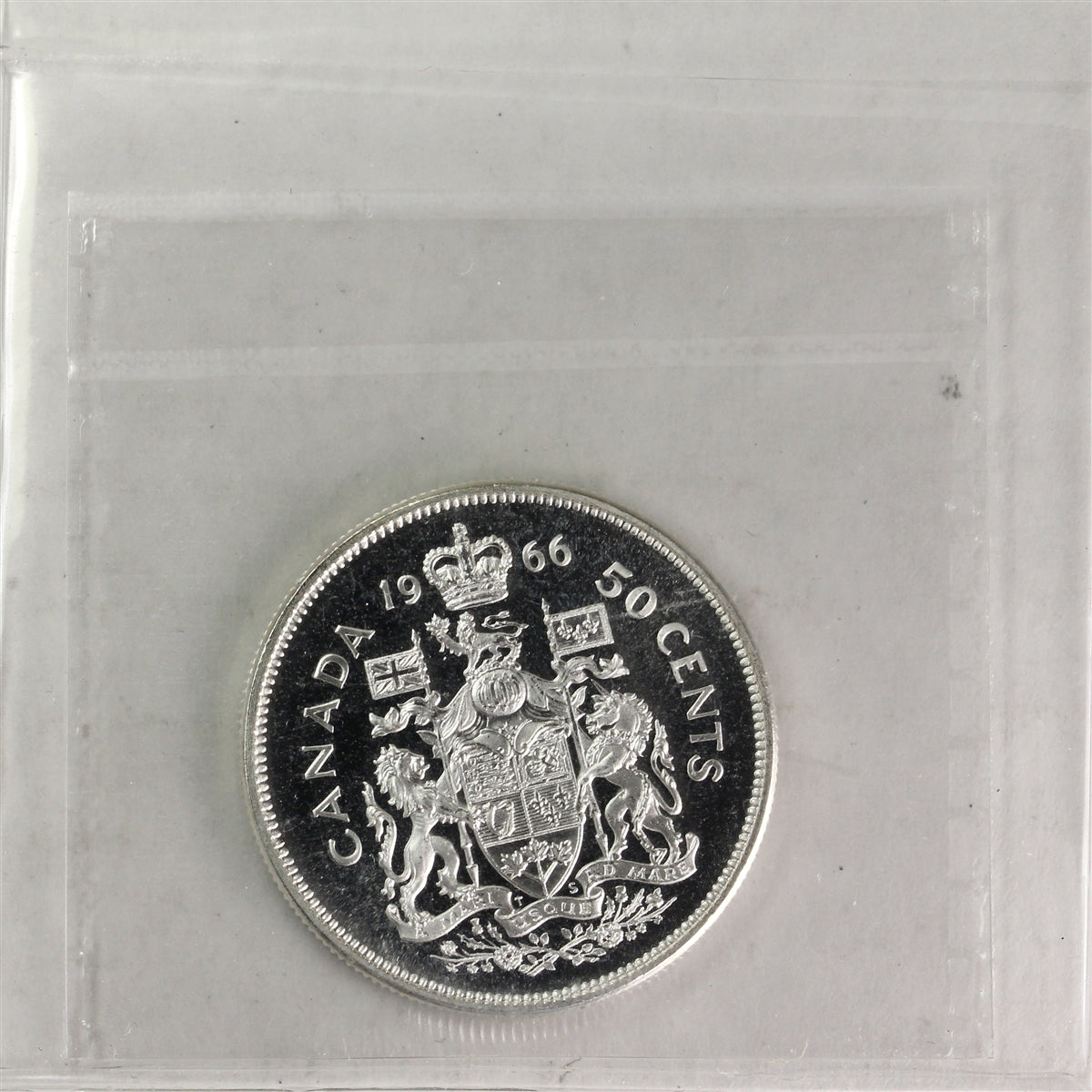 1966 Canada 50-cents ICCS Certified PL66 Heavy Cameo
