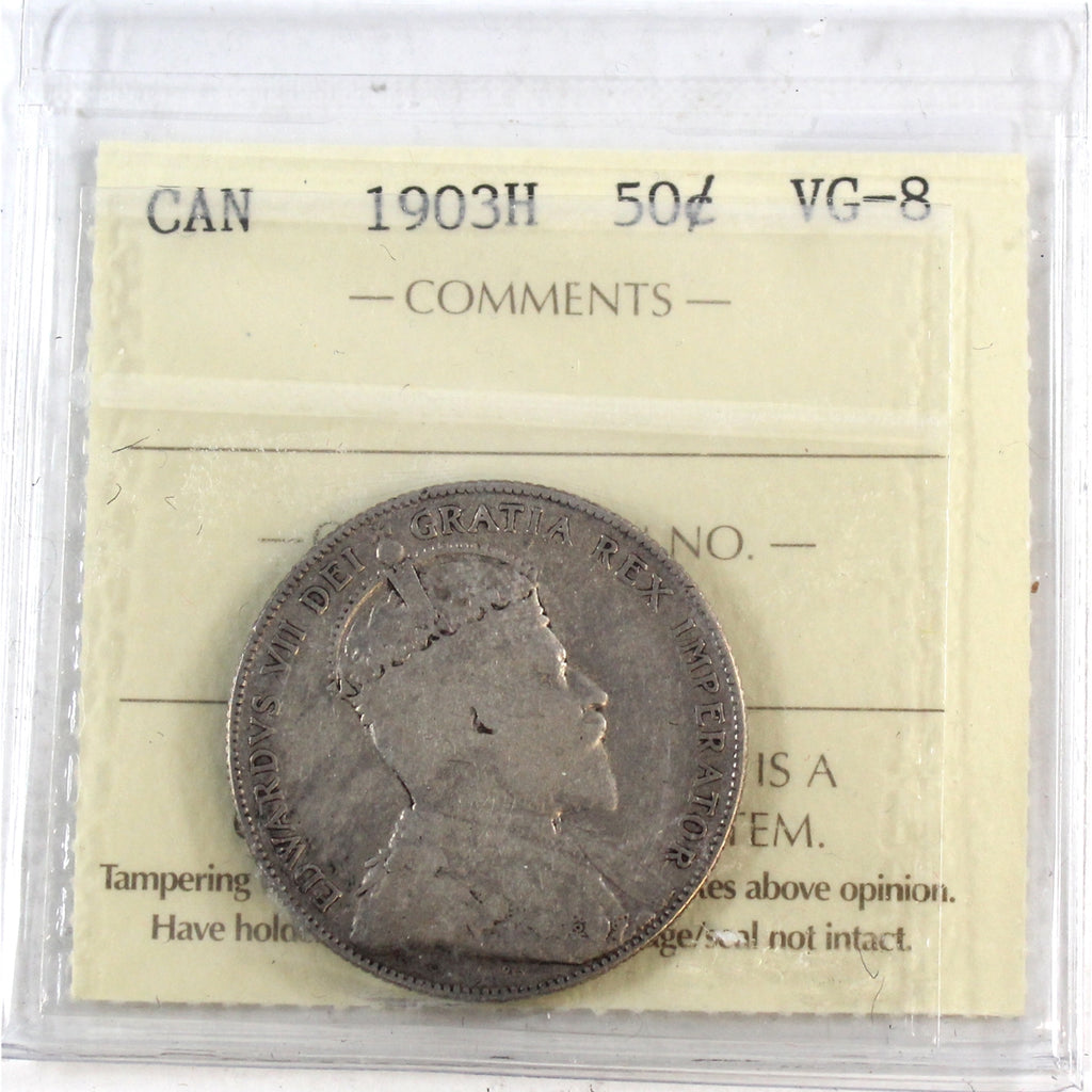 1903H Canada 50-cents ICCS Certified VG8