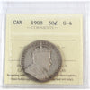 1908 Canada 50-cents ICCS Certified G4