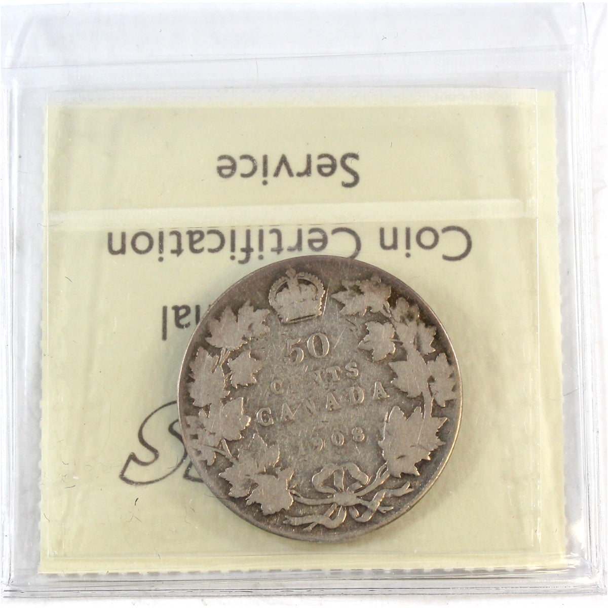 1908 Canada 50-cents ICCS Certified G4